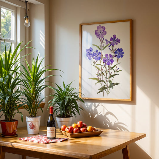 Floral Artwork in a Lifestyle Setting