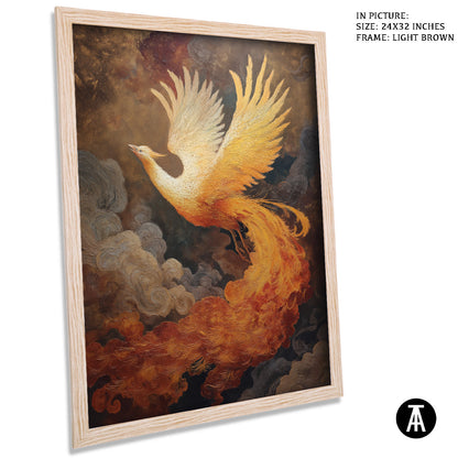 Artwork in Dark Brown Frame