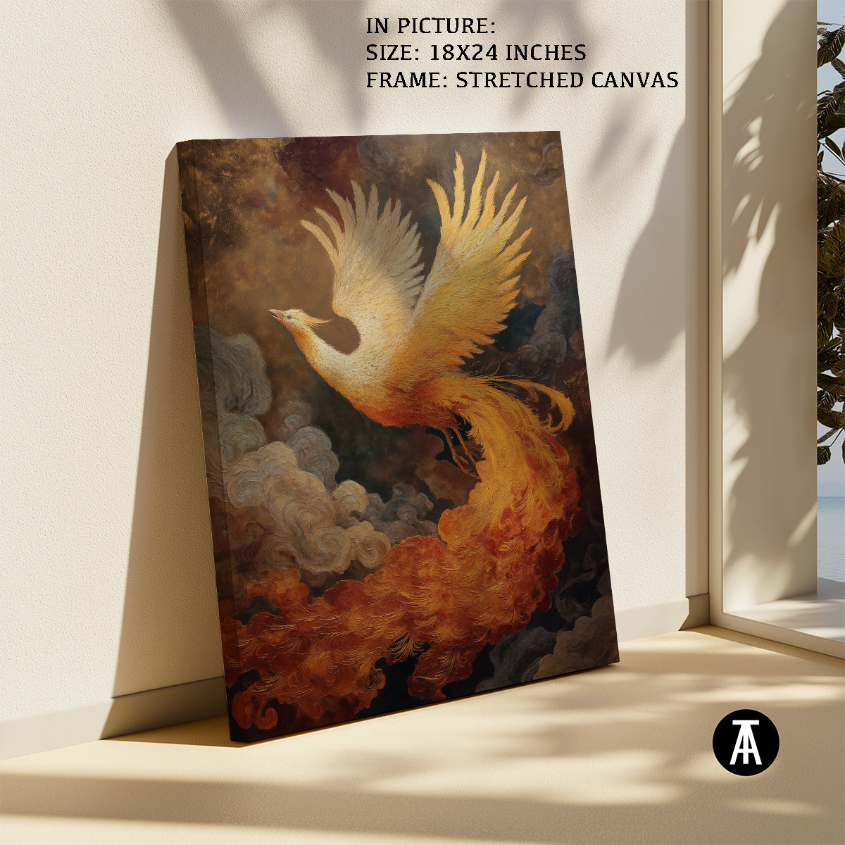 Artwork in Natural Wood Frame