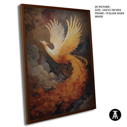 Artwork in Dark Wood Frame