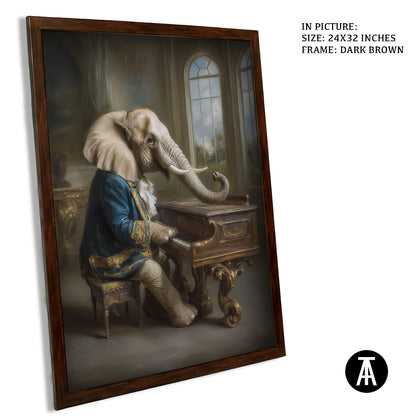 Artwork in Dark Brown Frame