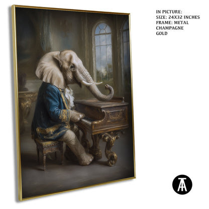 Artwork in Metal Champagne Gold Frame