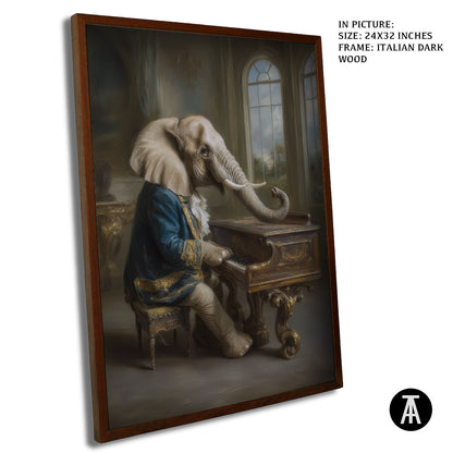 Artwork in Dark Wood Frame