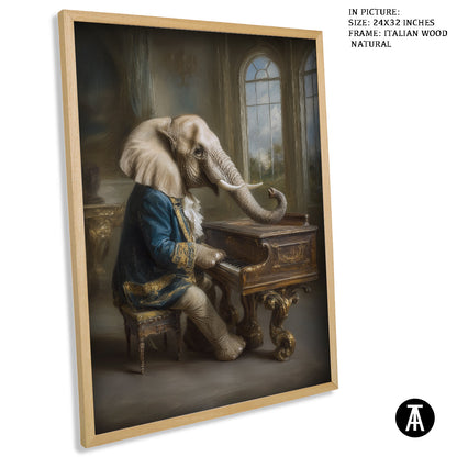 Artwork in Natural Wood Frame