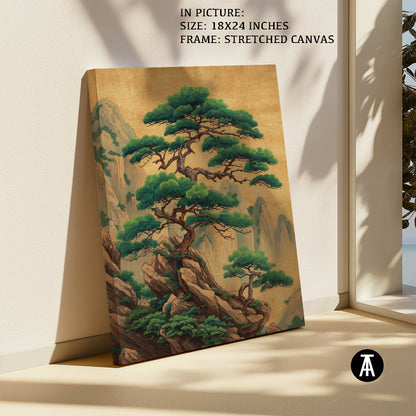 Artwork in Natural Wood Frame