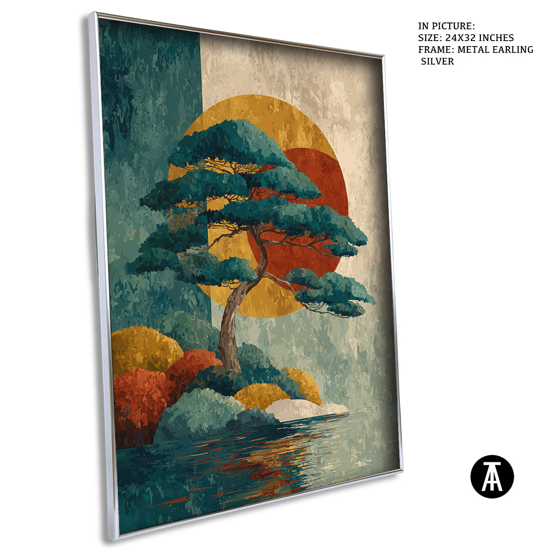 Sample Artwork in Earling Silver Metal Frame