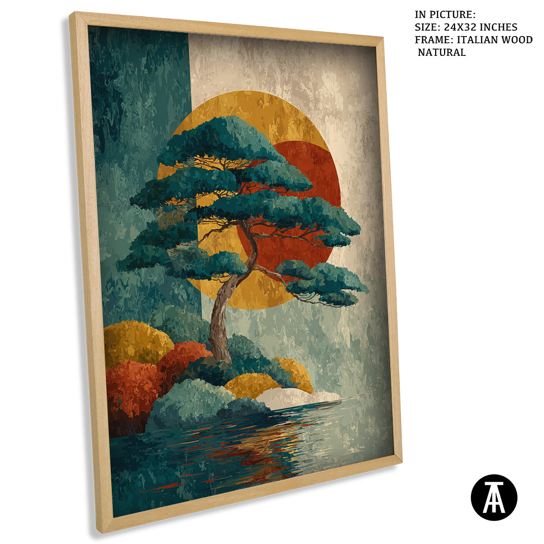Sample Artwork in Italian Wood Framing Natural