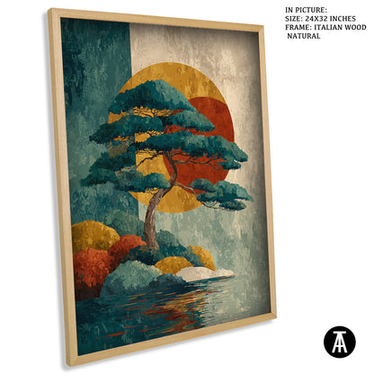 Sample Artwork in Italian Wood Framing Natural