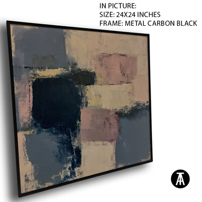 Artwork in Carbon Black Metal Frame