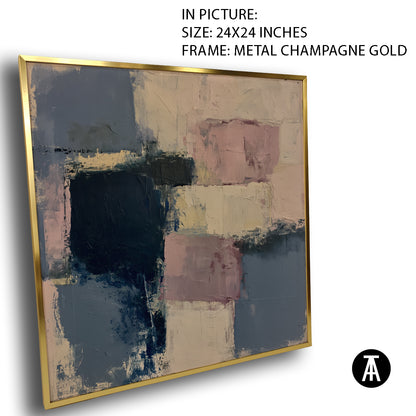 Artwork in Metal Champagne Gold Frame