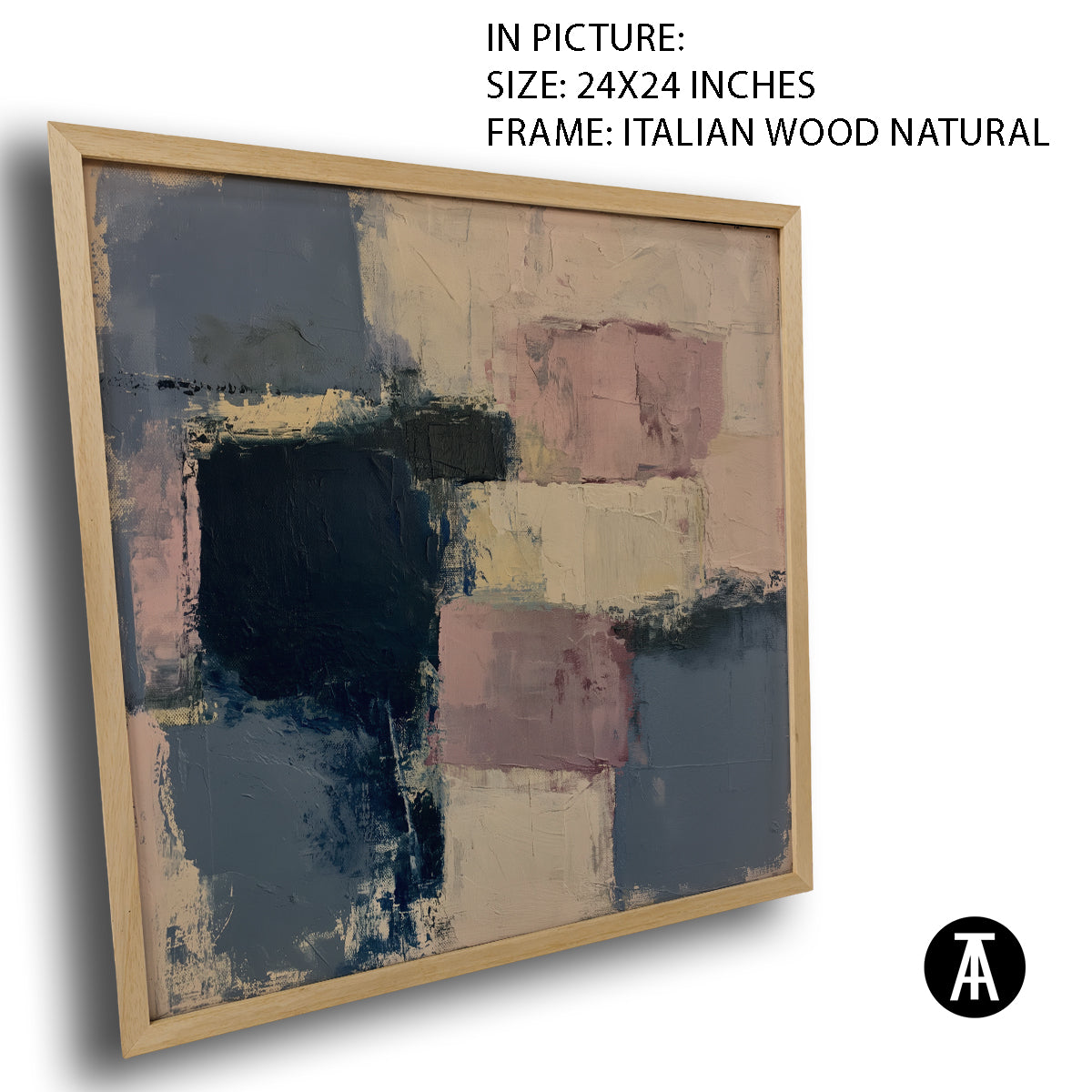 Artwork in Natural Wood Frame