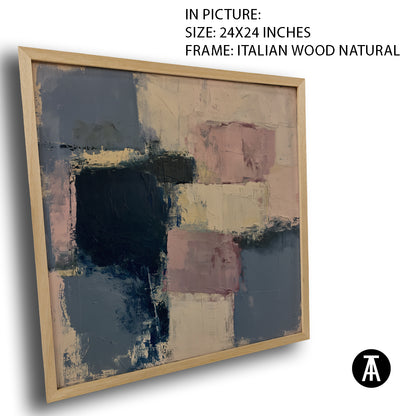 Artwork in Natural Wood Frame