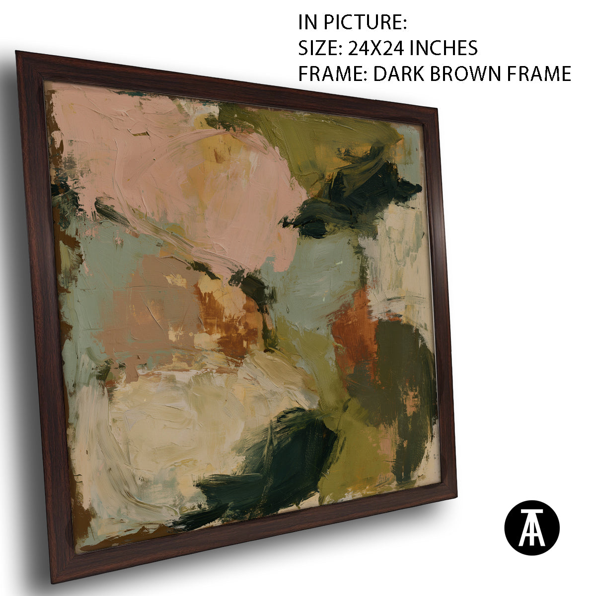 Artwork in Dark Brown Frame