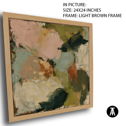 Artwork in Light Brown Frame