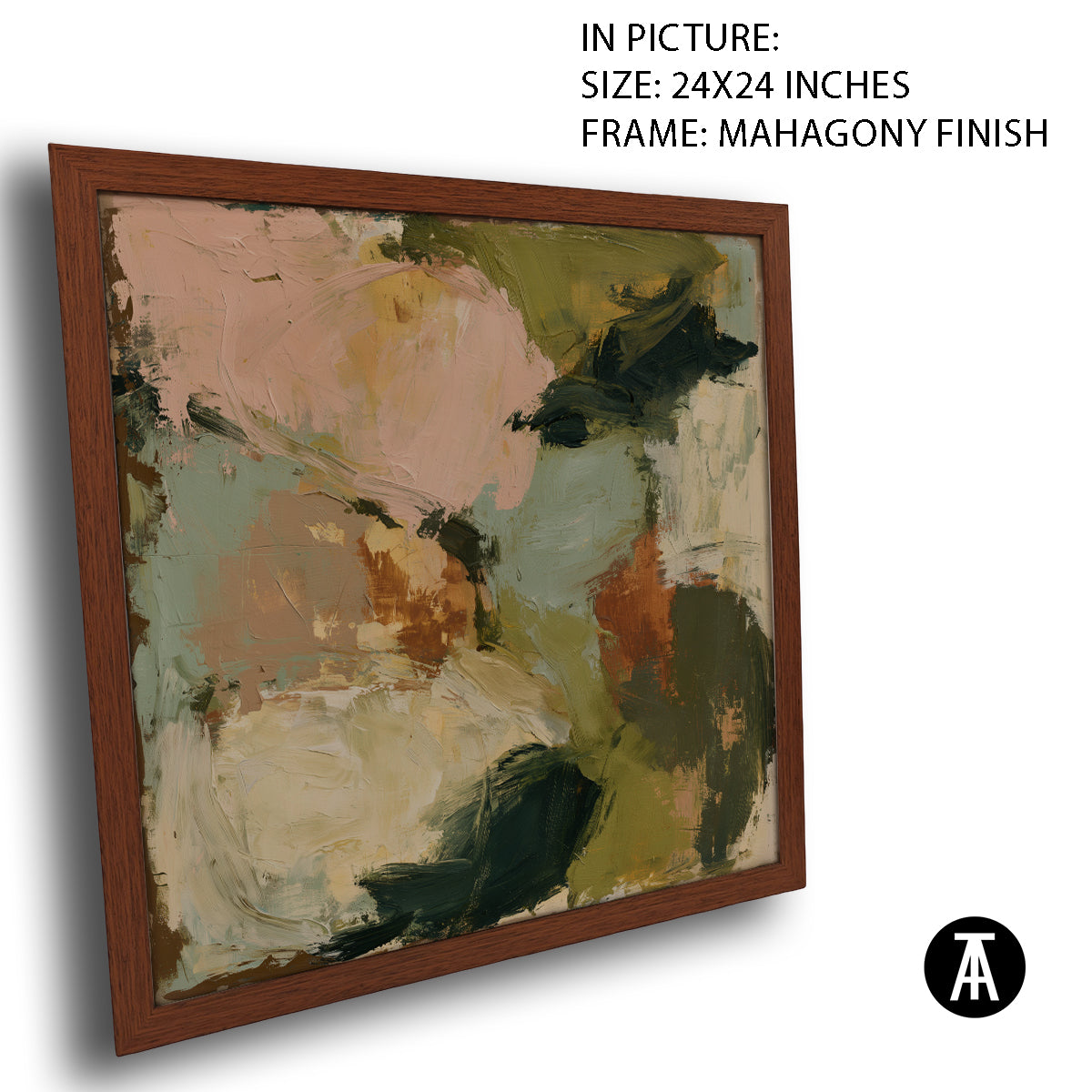 Artwork in Mahogany Finish Frame