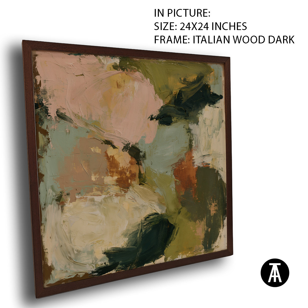 Artwork in Dark Wood Frame