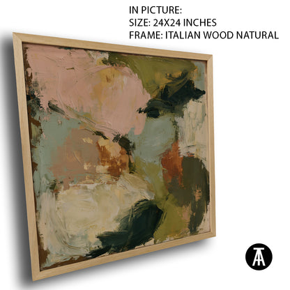 Artwork in Natural Wood Frame