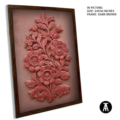 Artwork in Dark Brown Frame