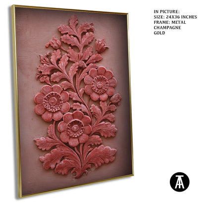 Artwork in Metal Champagne Gold Frame