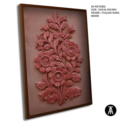 Artwork in Dark Wood Frame