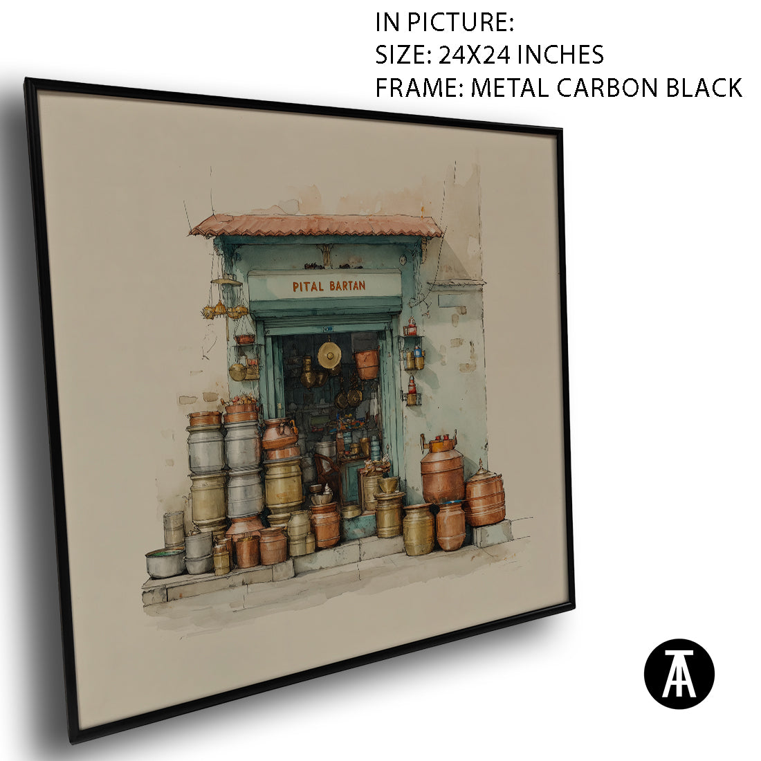 Artwork in Carbon Black Meta Frame