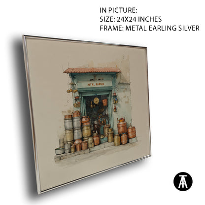 Artwork in Metal Earling Silver Frame