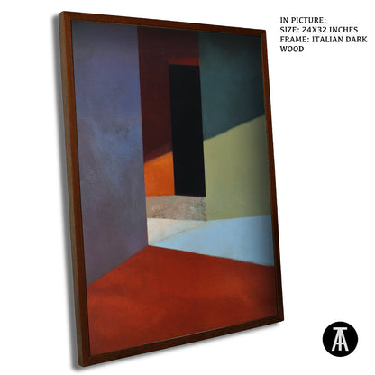 Artwork in Dark Wood Frame