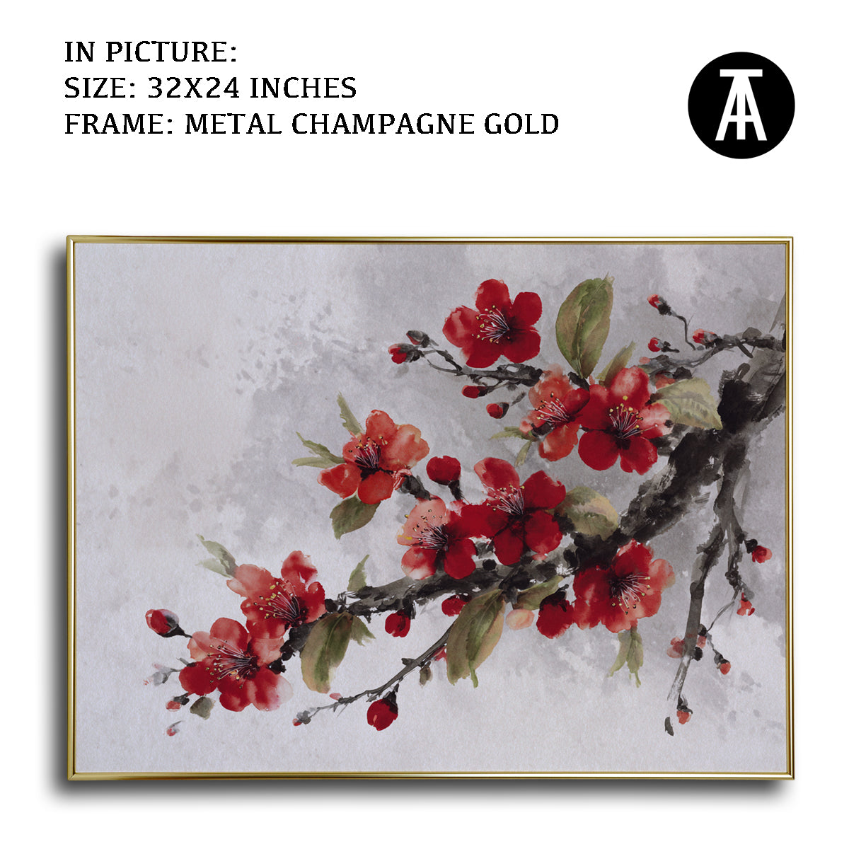 Artwork in Light Brown Frame