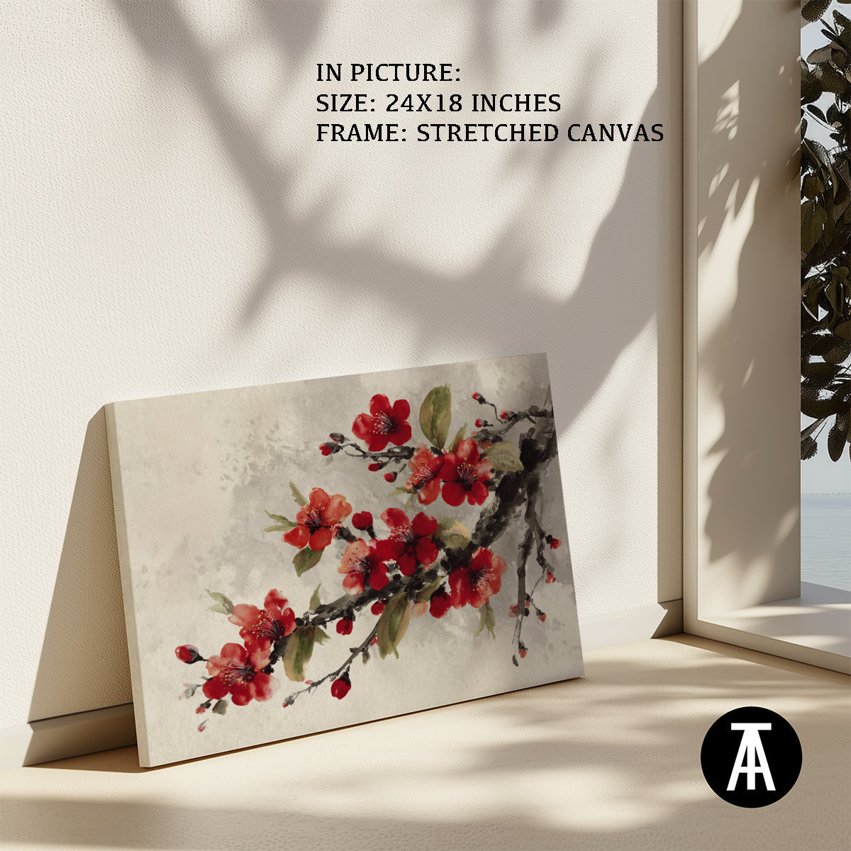 Artwork in Natural Wood Frame