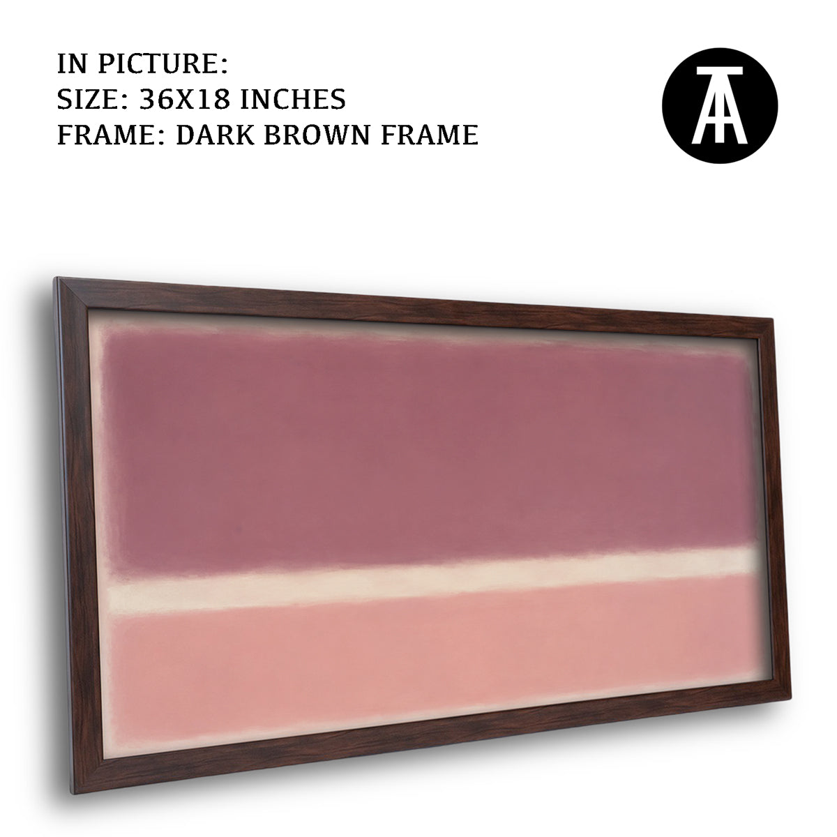 Artwork in Dark Brown Frame