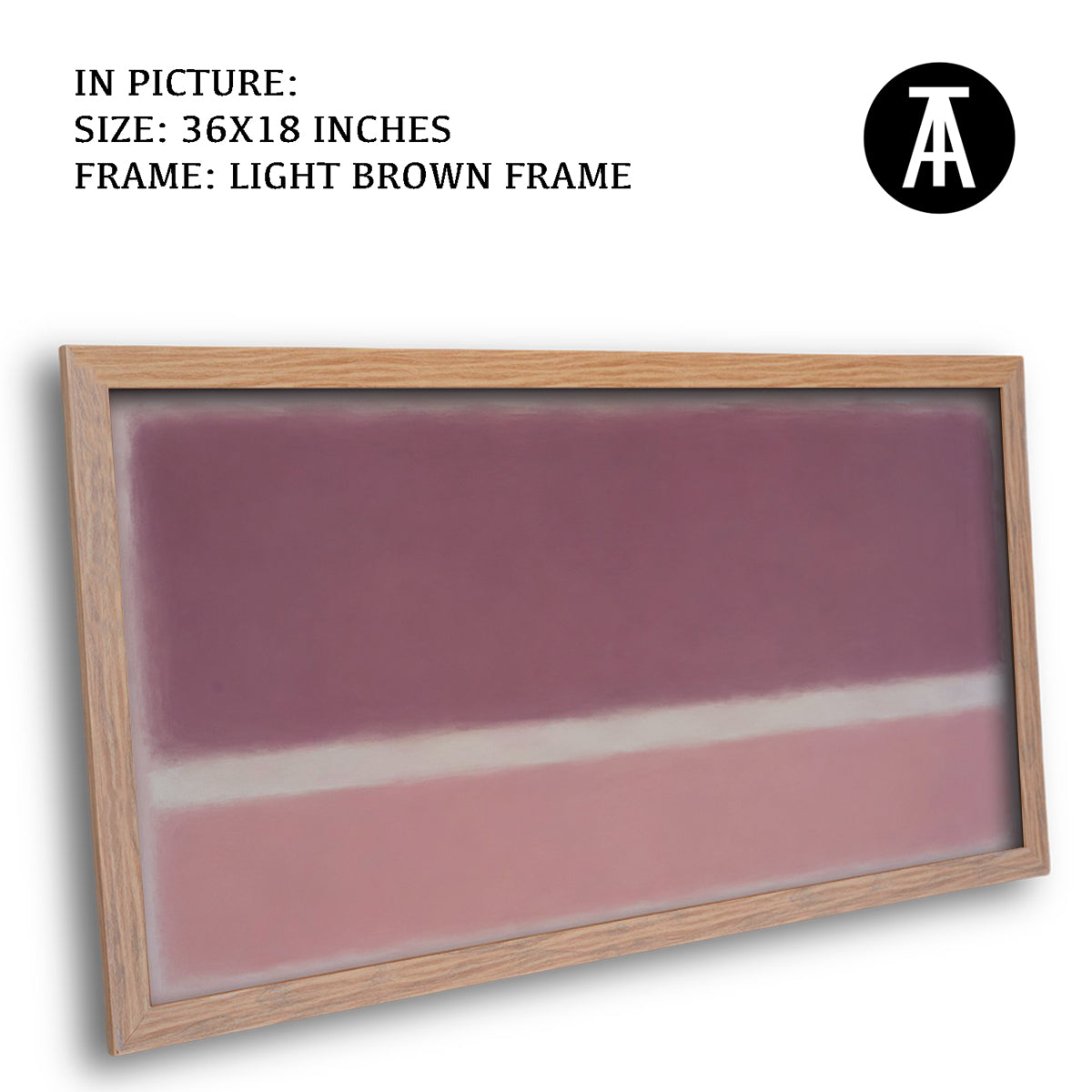 Artwork in Light Brown Frame