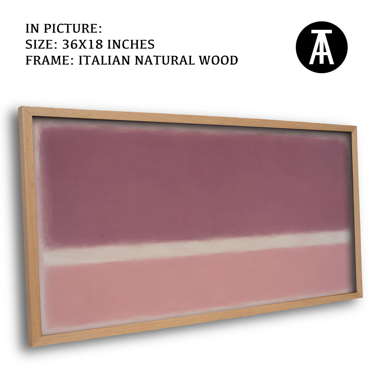 Artwork in Natural Wood Frame