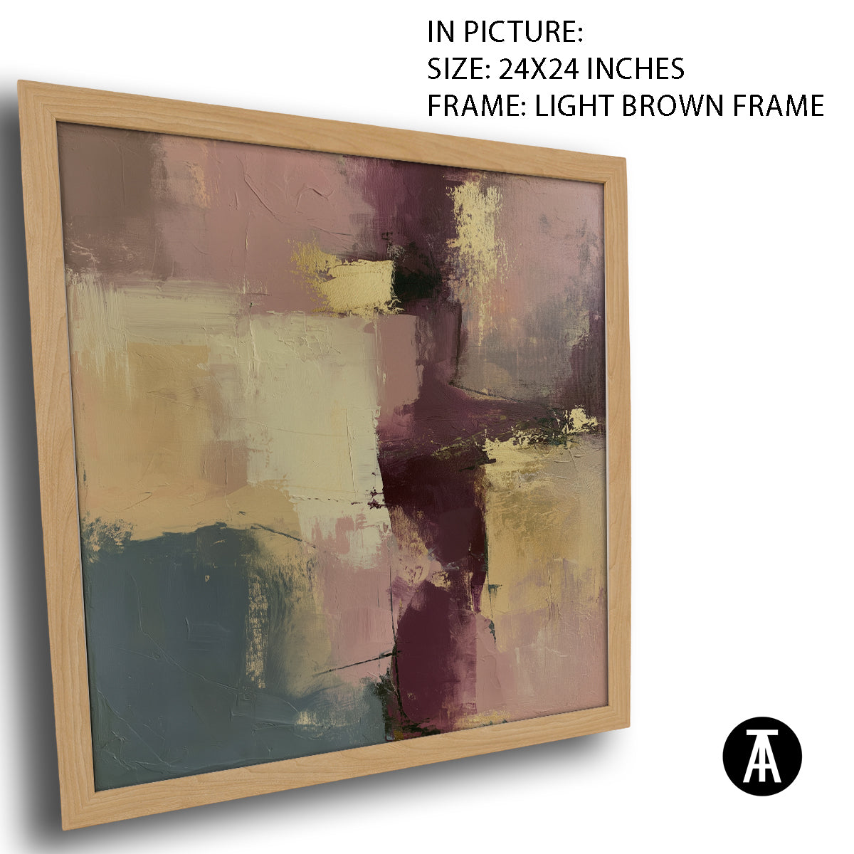 Artwork in Light Brown Frame
