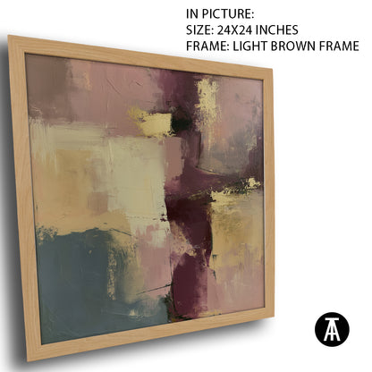 Artwork in Light Brown Frame