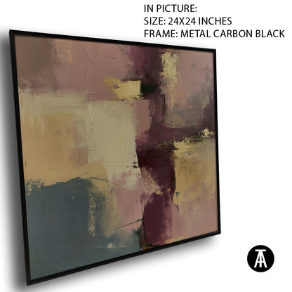 Artwork in Carbon Black Metal Frame