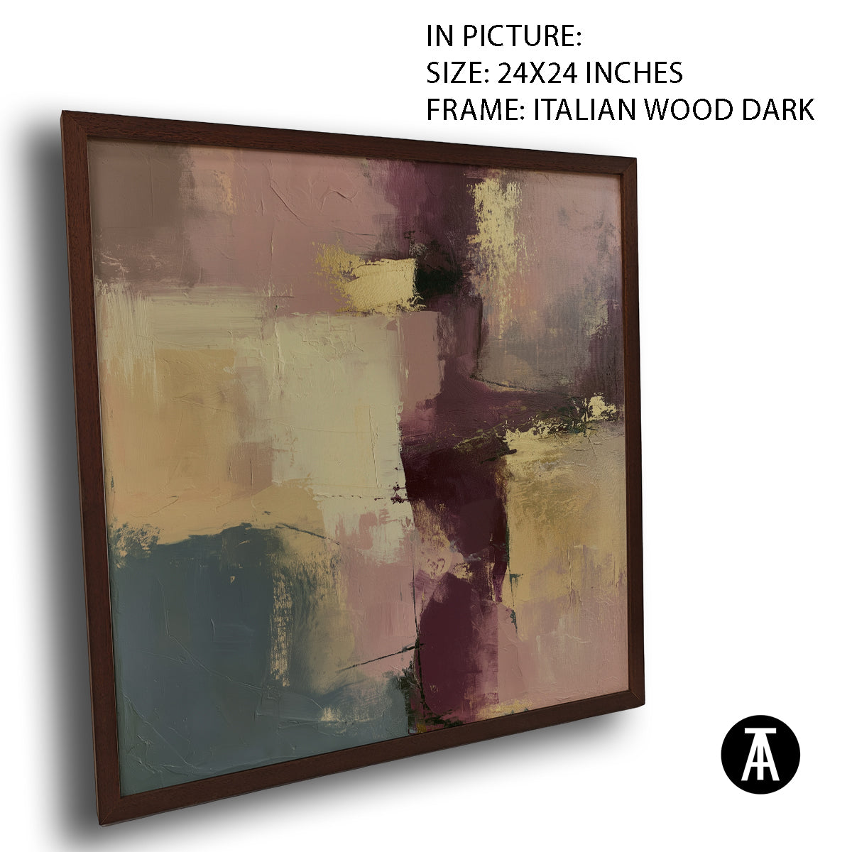 Artwork in Dark Wood Frame