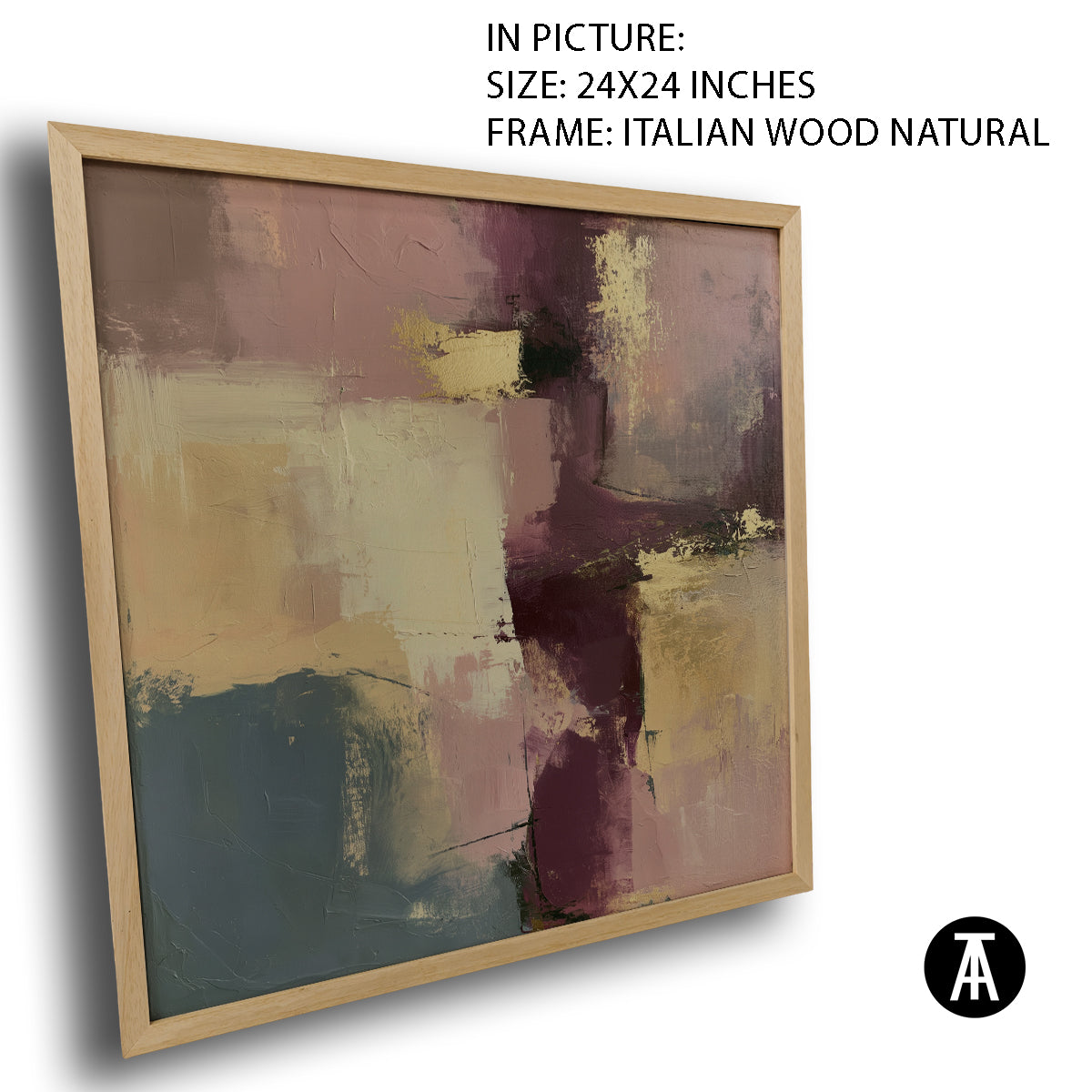 Artwork in Natural Wood Frame