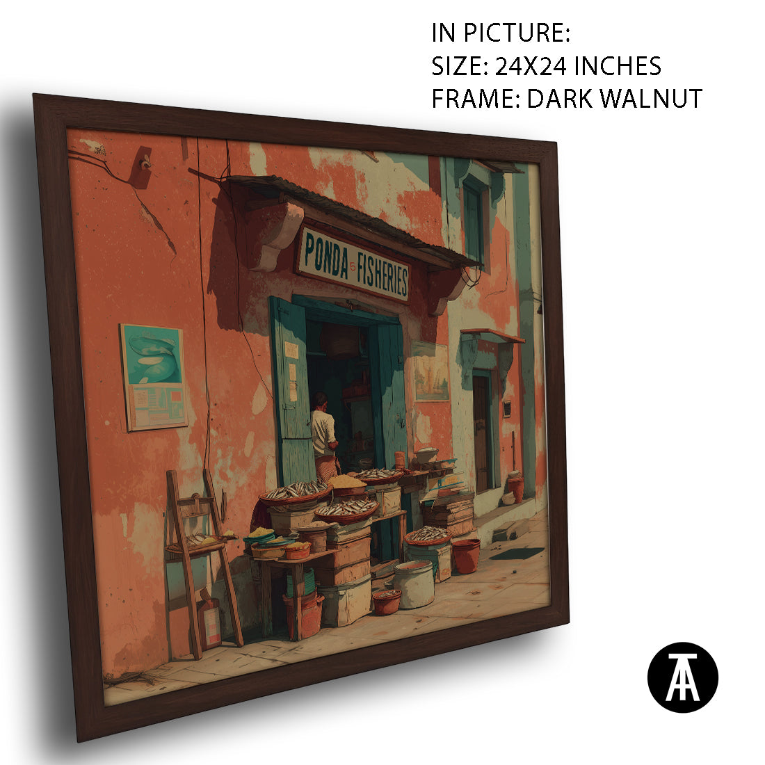 Artwork in Dark Walnut Frame