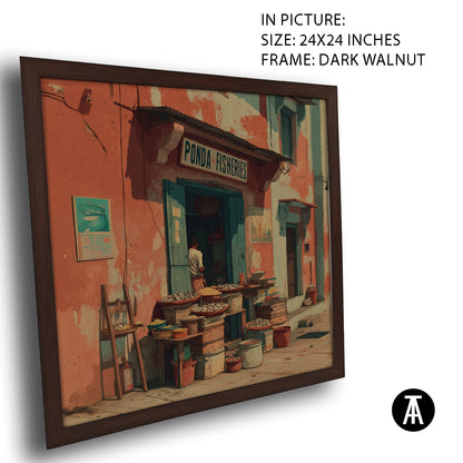 Artwork in Dark Walnut Frame