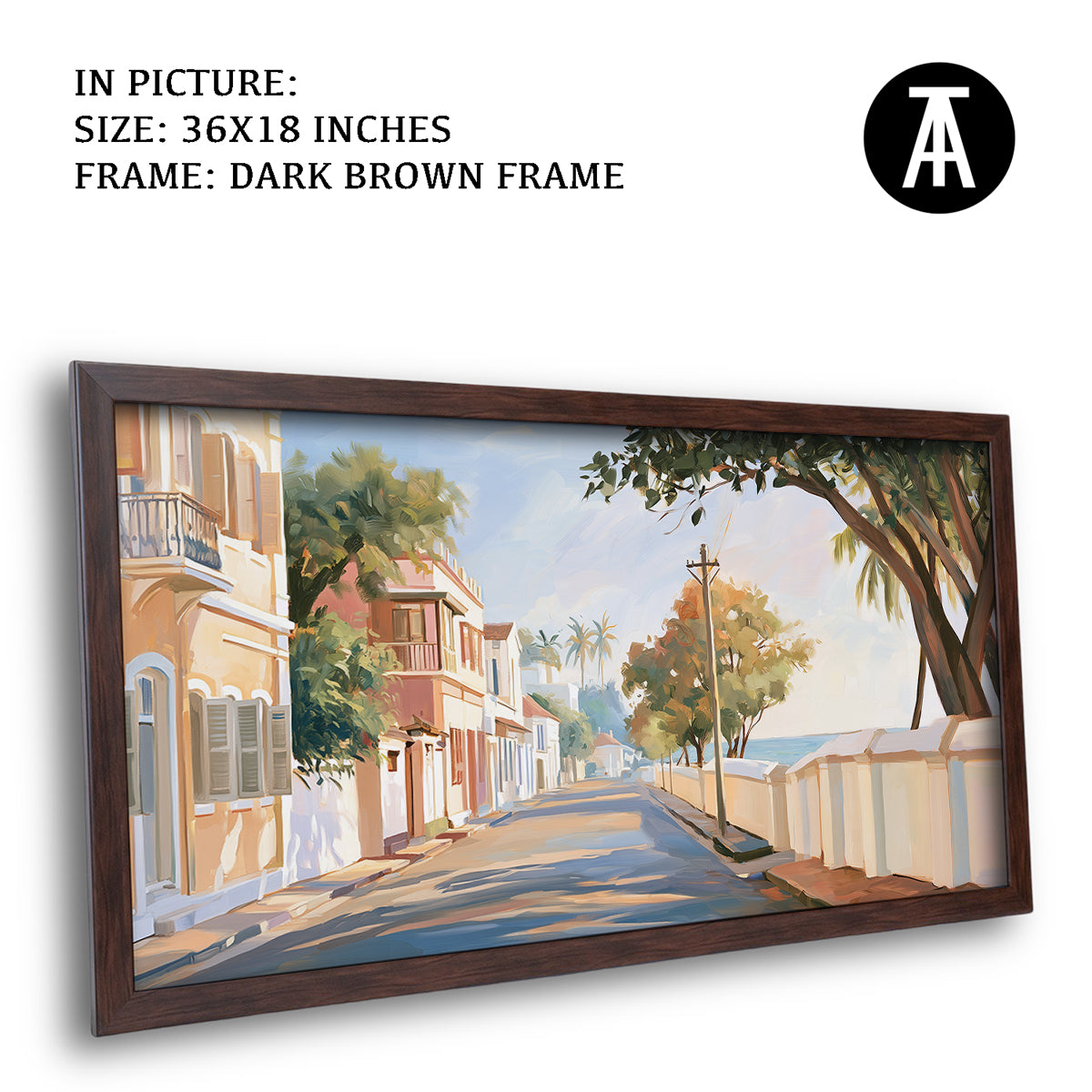 Artwork in Dark Brown Frame