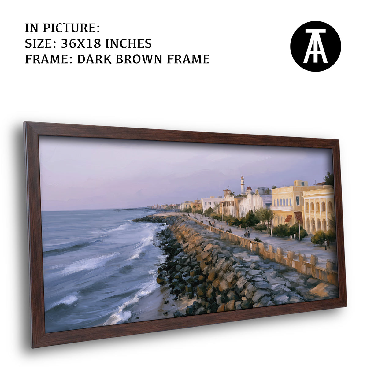 Artwork in Dark Brown Frame