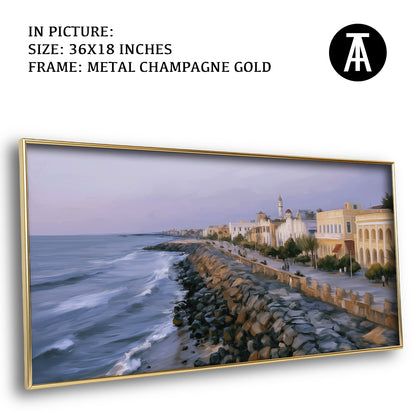 Artwork in Metal Champagne Gold Frame