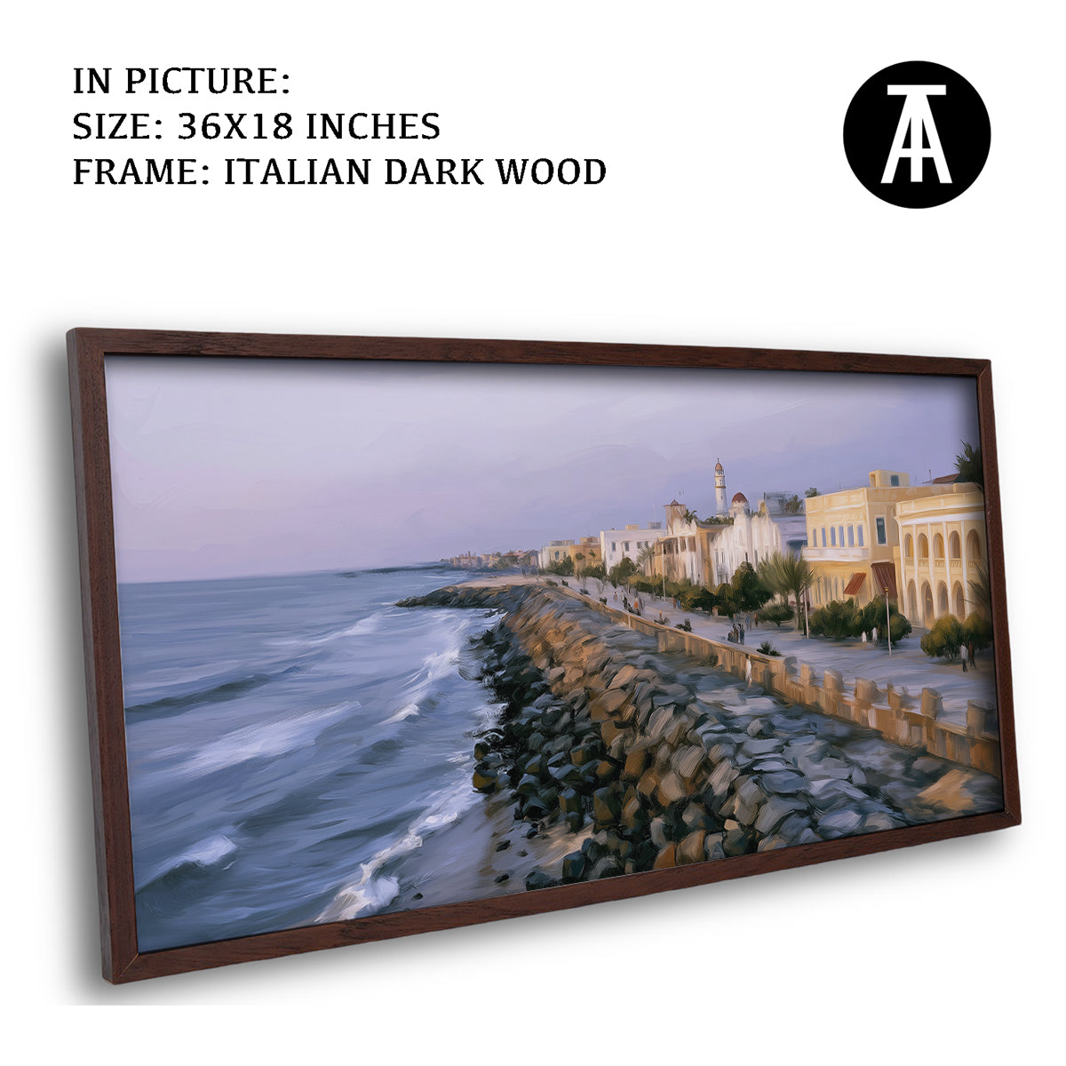 Artwork in Dark Wood Frame