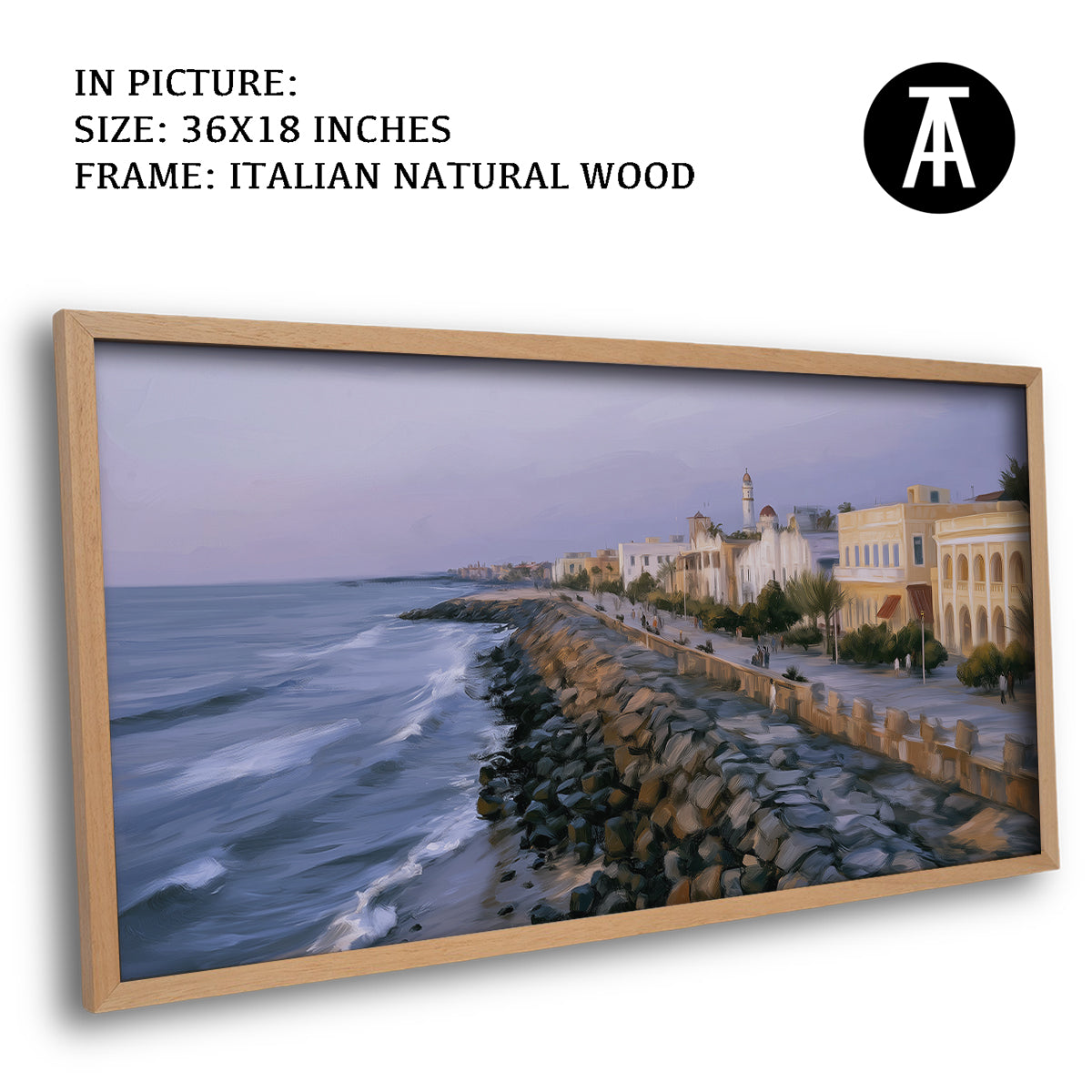 Artwork in Natural Wood Frame