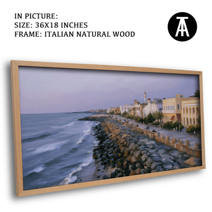 Artwork in Natural Wood Frame