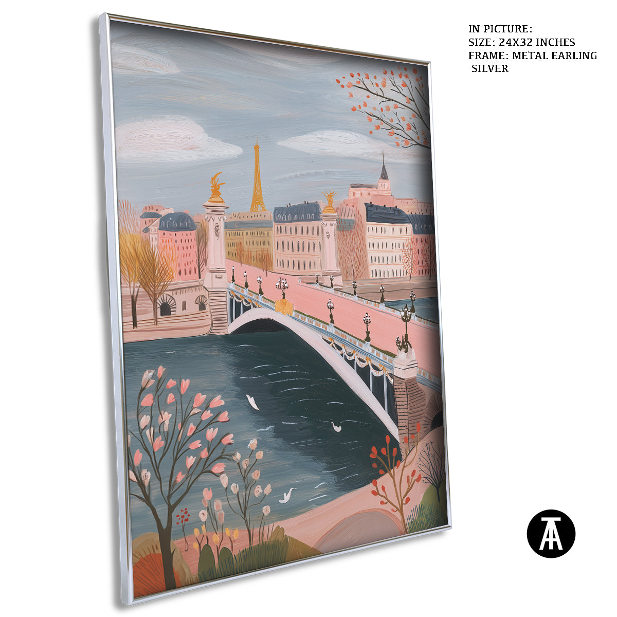 Artwork in Metal Earling Silver Frame