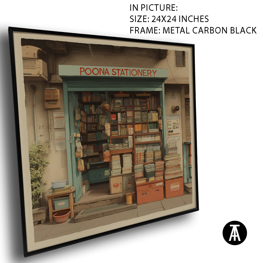 Artwork in Carbon Black Meta Frame