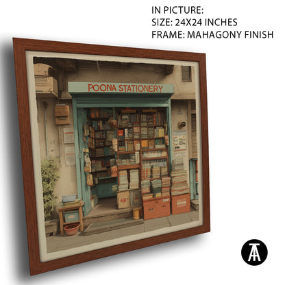 Artwork in Mahogany Finish Frame