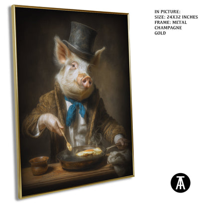 Artwork in Metal Champagne Gold Frame