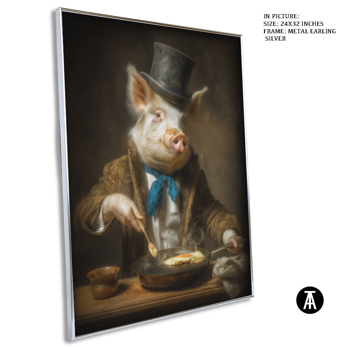 Artwork in Metal Earling Silver Frame